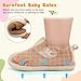 FEETCITY Baby Barefoot Shoes Girls Boys Infant Shoes Newborn Crib Shoe Wide Slip On Baby Sneakers Brown