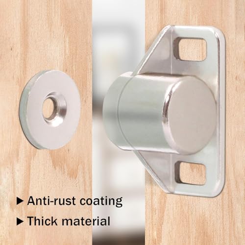 2 Stück Schranktür-Magnetriegel, Mit 6 Stück Schrauben, Magnetische Türschnalle, Schrankhaken, Magnetische Schranktürschnalle, Schranktürmagnet, Magnetischer Türstopper