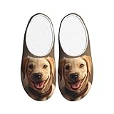 OAZCVBNN Lindas pantuflas lavables con estampado de perro labrador para mujeres y hombres, zapatos elegantes y cómodos