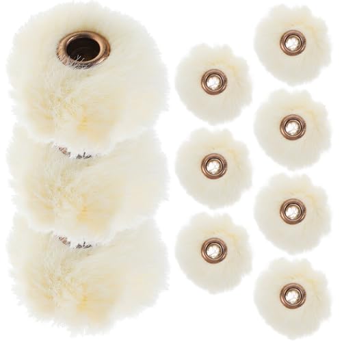 SHOWERORO �ӂ�ӂ�̃t�F�C�N�t�@�[�r�[�Y 10�p�b�N �A�N�Z�T���[�p�̃|���|�� �|���|���r�[�Y�`���[�� �X�g���[�g�z�[���d�l �W���G���[��� �L�[�z���_�[ �o�b�O�������� �x�[�W�� �� DIY����p�̑f�� ������i����
