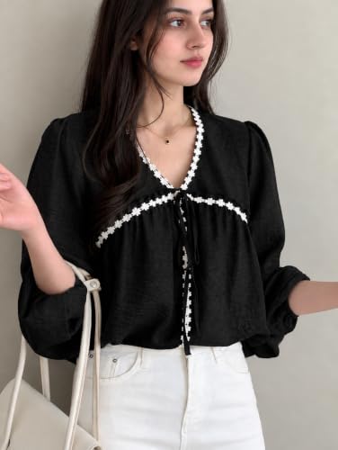 Shasmi black lace top – image 4