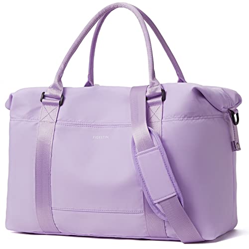 FIGESTIN Duffle Bag Weekender Bags for Women Travel Bag Tote Bag Lightweight Carry On Bag Overnight Bag Purple