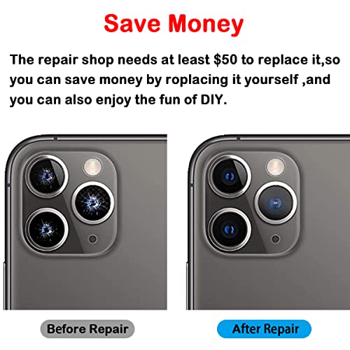Phoupair Original Oem Back Rear Camera Glass Lens Replacement For Iphone 11 Pro And 11 Pro Max With Adhesive Preinstalled Includes Repair Tools Set #TOP2