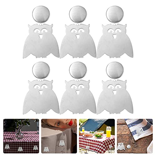 Yardwe Outdoor Curtains 6Pcs Magnetic Tablecloth Fixator Curtain Tablecloth Weight Pendant Owl Shaped Tablecloth Magnet Windproof Tablecloth Curtain Decoration Outdoor Table Cover #TOP2