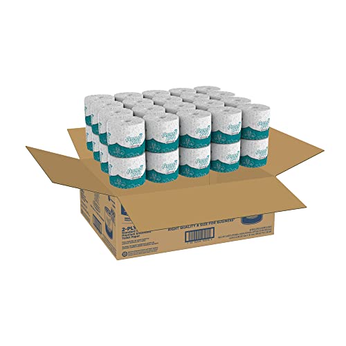 Georgia-Pacific Angel Soft Professional Series Premium 2-Ply Embossed Toilet Paper; 16840; 450 Sheets Per Roll; 40 Rolls Per Case; White - Image 5