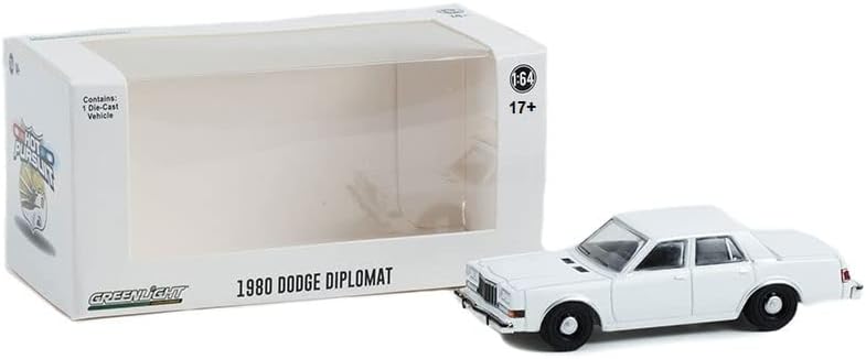 Miniatura 2 de Greenlight 43006-N Hot Pursuit 1980-89 Dodge Diplomat Police Blanco exclusivo de obby escala 164