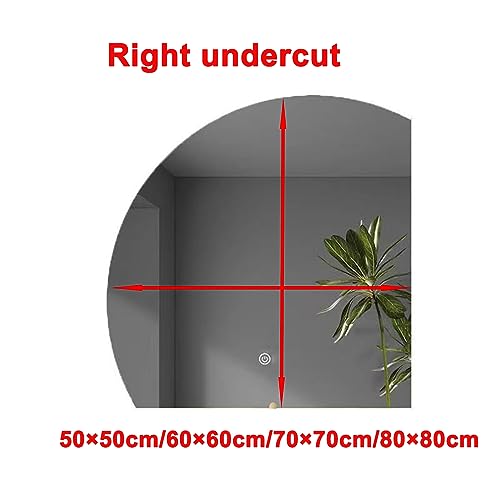 Miroir de salle de bain LED demi-cercle 80 cm rétroéclairé moderne - 2