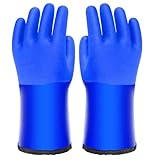 Ldabrye Strapazierfähige Mit Fleece Gefütterte Wasserdichte Gummihandschuhe Kältebeständig Rutschfest Geeignet Für Arbeiten Und Aktivitäten Freien Thermisch Isolierte Winterhandschuhe