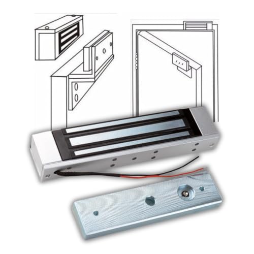 Cerradura magnética eléctrica de 180 kg, sistema de control de acceso, cerradura electrónica DC12V tipo NC, a prueba de fallos, para puerta única y sistemas de seguridad