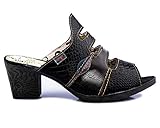  TMA 1171 Damen Sandaletten Leder schwarz - EUR 39