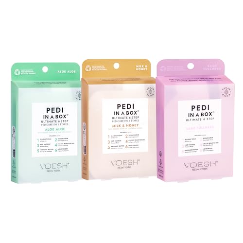VOESH Pedi in Box Ultimate 6 Step- Ultimate Spa Pack- Intensive Foot Pack- At Home Pedi- Pedi in a Box- At Home Spa- DIY Spa- Pedicure- Pedi- DIY Pedi