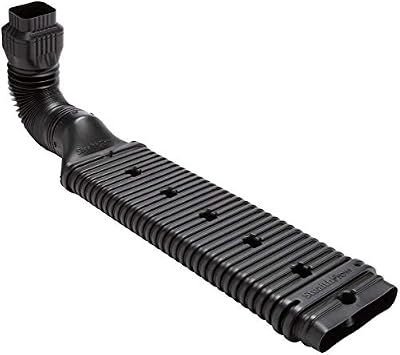 Amerimax StealthFlow 4.75 in. H x 7.25 in. W x 38 in. L Black Vinyl K Downspout Extension