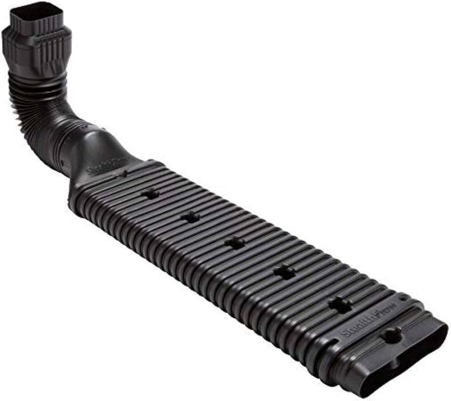 Amerimax StealthFlow 4.75 in. H x 7.25 in. W x 38 in. L Black