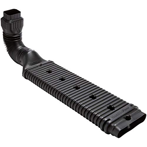 Amerimax StealthFlow 4.75 in. H x 7.25 in. W x 38 in. L Black Vinyl K Downspout Extension