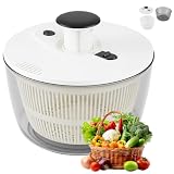 Grande essoreuse à salade, 5 l, pompe à une main, séchage de légumes avec frein d'arrêt ra...