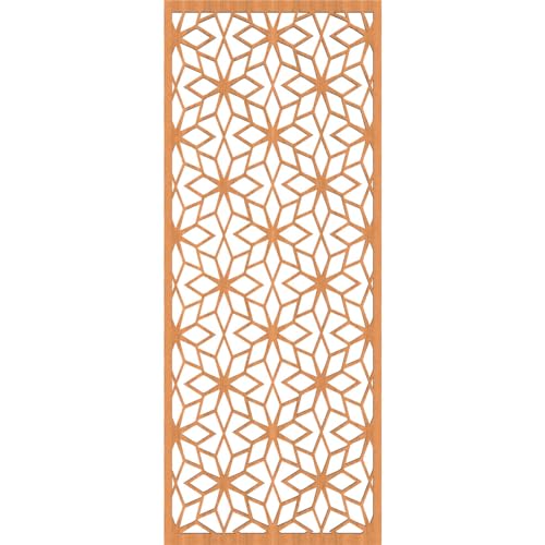 Image of 17 3 /8 inchW x 44 3 /8 inchH x 3 /8 inchT Lake Decorative Fretwork Wood Wall Panels, Cherry