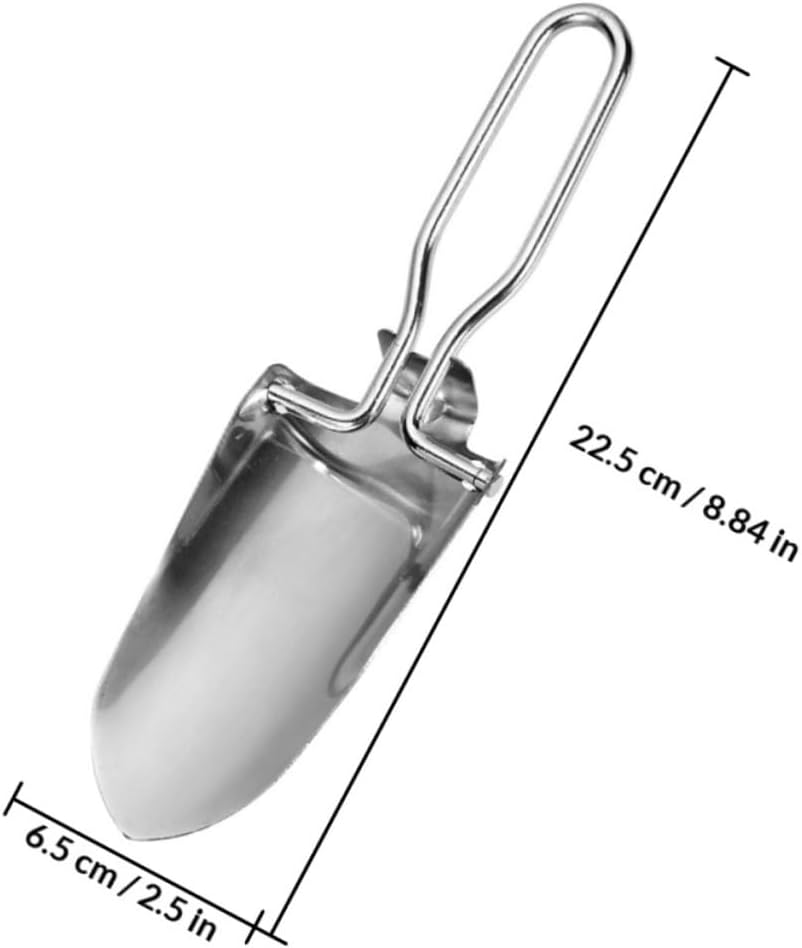Mini Folding Camping Shovel Stainless Steel Lightweight Backpacking Trowel with Carrying Case for Outdoor Hiking Gardening and Fishing