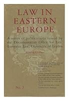 Law in Eastern Europe. No. 3 / Ed. by Z. Szirmai B000H4C7Z0 Book Cover