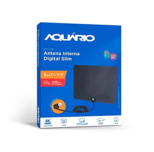 Antena digital interna para tv aquário dtv-250