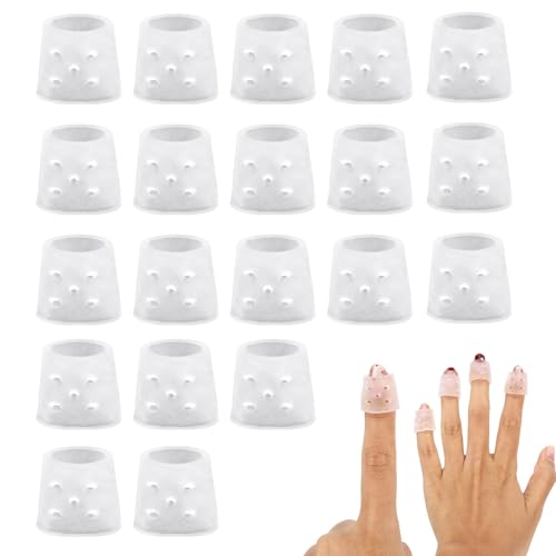 20pz Anti-Skin Picking Protezioni per Le Dita, Riutilizzabili e Traspiranti Guanti Protezione Dita Guanti Anti-Pizzicamento della Pelle per Mani Screpolate e Unghie Incarnite