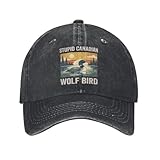 DLIOIQLEF Heated Rivalry Stupid Canadian Wolf Bird Trucker Hat Merch for...