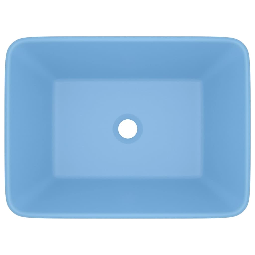 Lavandino Bagno In Ceramica Nero Opaco - 41x30x12 Cm, Design Moderno, Per Console O Piano - Foro Scarico 4.5cm - Foto 3