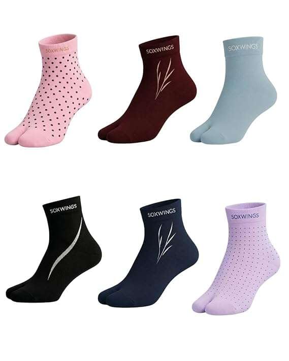 Summer Ankle Thumb Socks for Women Lightweight Comfort Pack of 6-picture-54