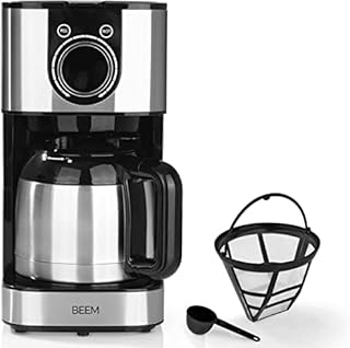 BEEM FRESH-AROMA-SWITCH Filter Coffee Machine - Thermal | Stainless Steel | 1 Litre Thermos Flask | Stylish Control Wheel | 24 Hour Timer | 800 W | For 4-8 Cups