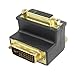 uxcell DVI-I 24+5 Pin Dual Link Male to Female 90 Degree Adapter Connector