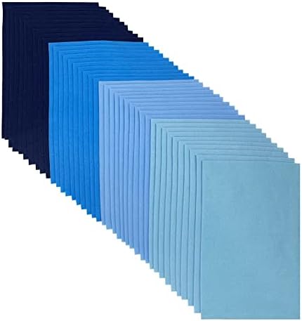 Jtnohx Craft Felt Fabric, 20x30cm Felt for Crafts, 4 Colours 40 Pieces Colour Felt Sheets for DIY Decorations and Party Projects (Black White Series)