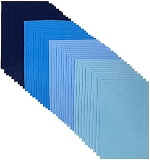 Jtnohx Craft Felt Fabric, 20x30cm Felt for Crafts, 4 Colours 40 Pieces Colour Felt Sheets for DIY Decorations and Party Projects (Black White Series)