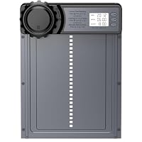 CHAMUTY Aluminum Automatische Hühnerklappe Batterie, Hühnerklappe Automatisch mit Wasserdicht Großes Display, Timer, Manuelle, Elektrische Hühnertür, Intelligenter Einklemmschutz