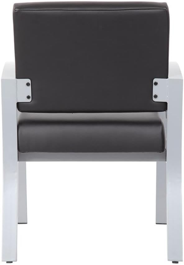 Boss Office Products Conrad Guest/Reception Aluminum Chair in Black