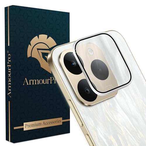 Image of ArmourPro Camera Rings Tempered Glass Compatible for Realme 15T (6.57 Inches) Tough HD Individual Aluminum Alloy Rings 9H Camera Cover, Scratch-Resistant,Camera Lens Protection| Silver, 1 Pack