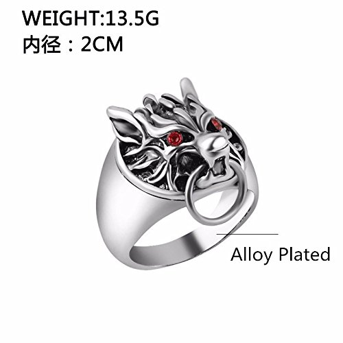Attractionoil Gifts Final Fantasy Fenrir Wolf Steampunk Anime Gothic Chunky Gothic Ring (Size 11) #TOP4