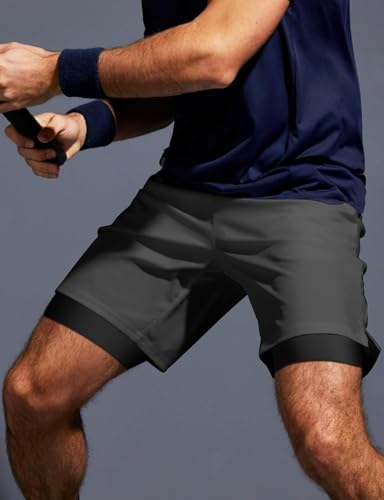 Image of CBlue Men's Outdoor Quick Dry Lightweight Sports Shorts with 2 Zipper Pockets, Breathable Hiking Running Gym Workout Athletic Shorts | CBblue Men's Quick Dry Sports Shorts with Zipper Pocket