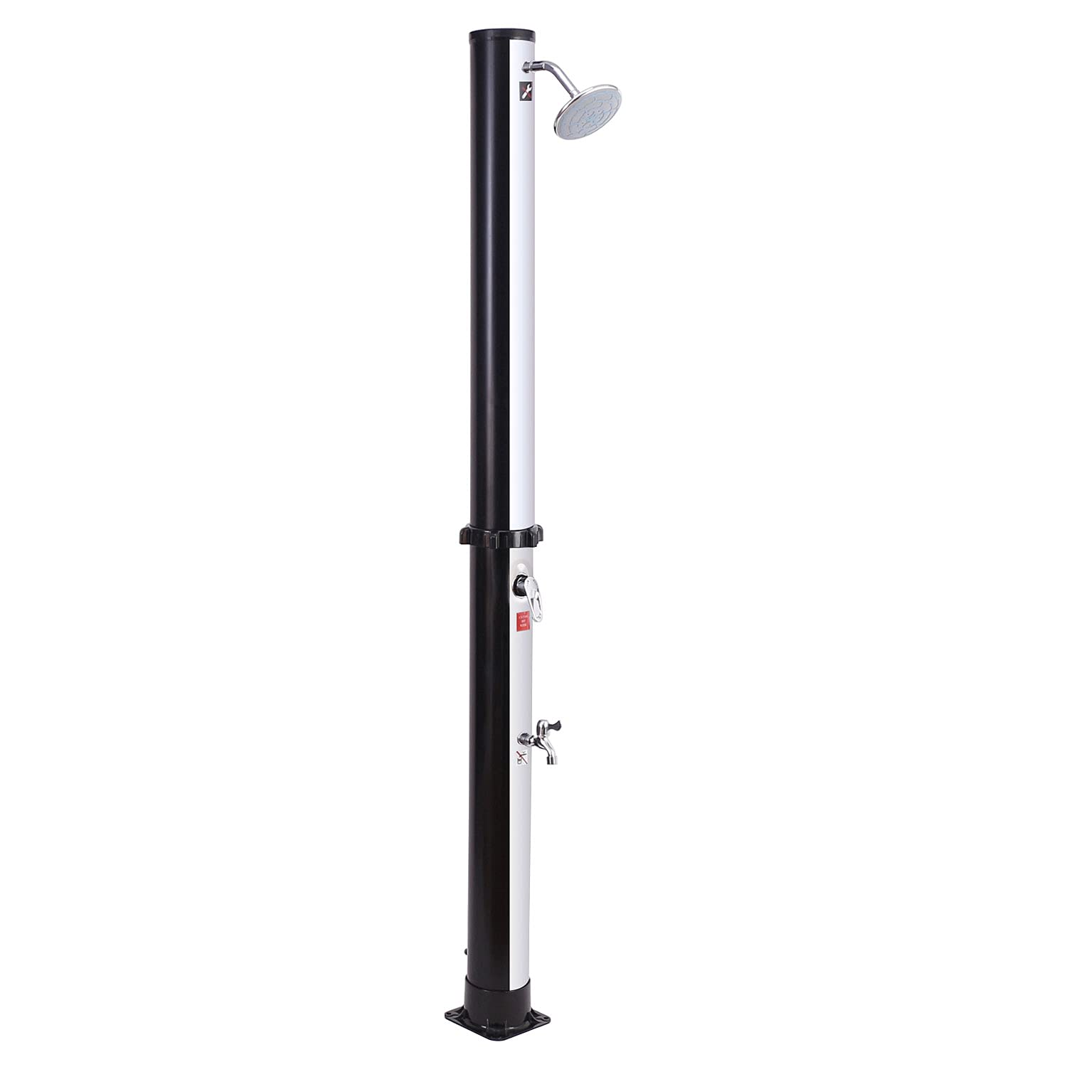 Happy Garden Solar Outdoor-Dusche Moorea schwarz und Silber 18L.