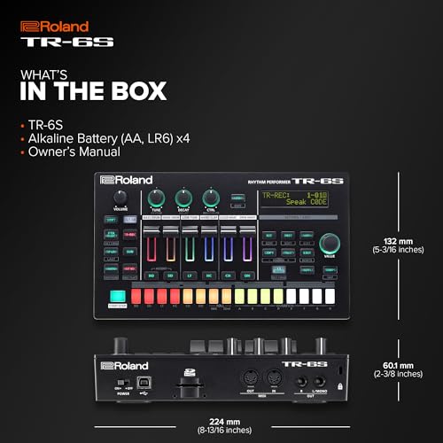 Roland TR-6S Rhythm Performer | Compact Drum Machine with Six Tracks of Authentic TR Sounds including TR-808, CR-78 & More | Large Preset Sample Library | Editable FM Sound Engine | Advanced Sequencer by Roland - Image 3
