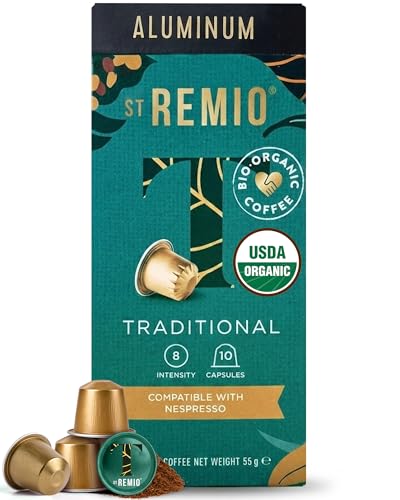 ST REMIO Traditional Pods, Medium Roast, Nespresso Compatible, 10 Count