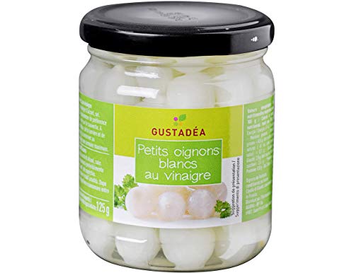 Cebollas blancas pequeñas con vinagre Gustadéa - 125 g