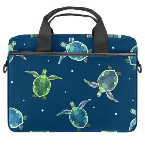 Maletín bandolera para laptop de 13 pulgadas estampado tortugas para universidad