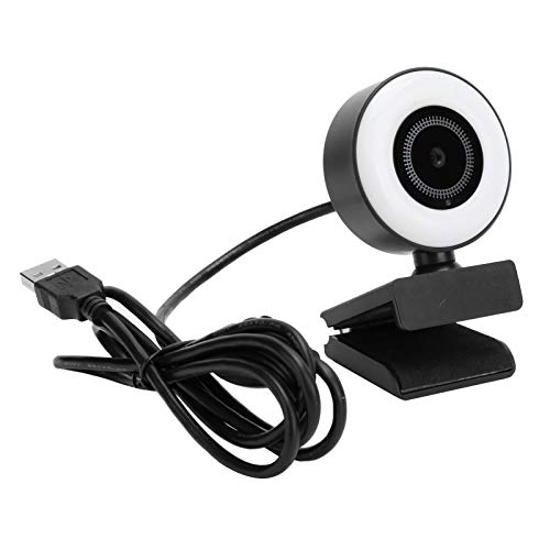 Elprico 1080P HD-Webcam, Autofokus-PC-Webcam mit Ringlicht-Streaming-Computer-Webkamera mit Integriertem Mikrofon Geeignet für Live- / Videokonferenzen – Bild 3