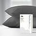 Mayfair Linen Pillow Case Set 500 Thread Count 100% Egyptian Cotton 2pc, Silky Soft & Durable (Standard, Dark Gray)