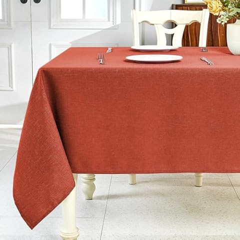 IVAPUPU Fall Rectangular Linen Tablecloth 52x70 Inch Cover