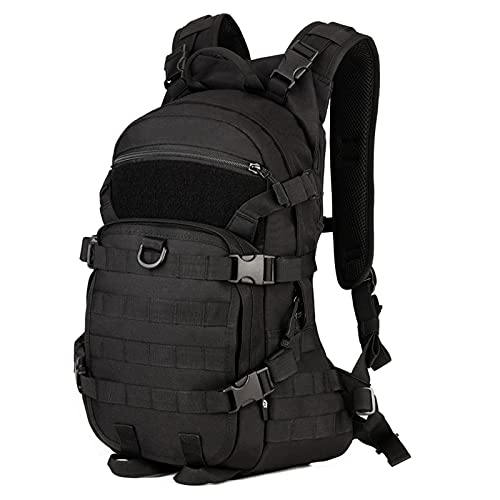 Selighting Tactical Backpack 25L Waterproof Trekking Backpack Military Molle Backpack for Camping Trekking Travel, B - Black, Vacation