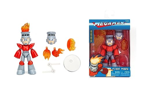 Jada Toys Mega Man Fire Man - Statuetta Da Collezione Da 4,5" - 6
