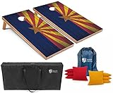 Tailgating Pros Regulation Flag Cornhole Board Sets * Includes 8 Bean Bags and Carrying Totes * 4'x2' Flag Toss Game * Several Corn Hole Board Designs to Choose from! -  Johnson Enterprises, LLC