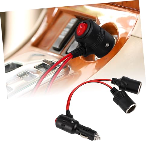 FUNOMOCYA Splitter Per Accendisigari Interruttore Adattatore Da 1 A 2 Presa Accendisigari Distributore Per Caricabatteria Da Auto Accessori Per Auto