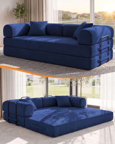 NNQ 79" Futon Sofa,Convertible Sofa Bed,Boneless Couches for Living Room