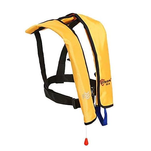 Top Safety Adult Life Jacket with Whistle - Manual Version Inflatable Lifejacket Life Vest Preserver PFD for Boating Fishing Sailing Kayaking Surfing Paddling Swimming - Adjustable Life Saving Vest